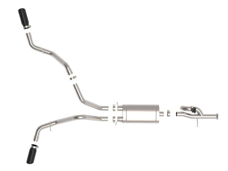 aFe — aFe Gemini XV 3in 304 SS Cat-Back Exhaust w/ Cutout 09-18 GM Trucks 4.3L/4.8L/5.3L w/ Black Tips
Cat-Back Exhaust - view 6