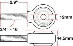 SPC Performance — SPC Performance xAxis Rod End Ball Joint
CROSSAXIS ROD END
XAXIS JOINT - view 2