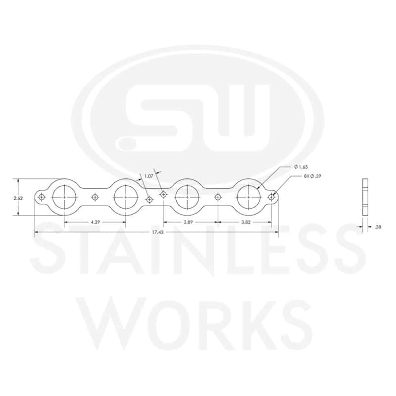 Stainless Works — Stainless Works Chevrolet LS1/LS6 Round Port Header 304SS Exhaust Flanges 1-5/8in Primaries
Header Flange
HFLS1163
 - view 3