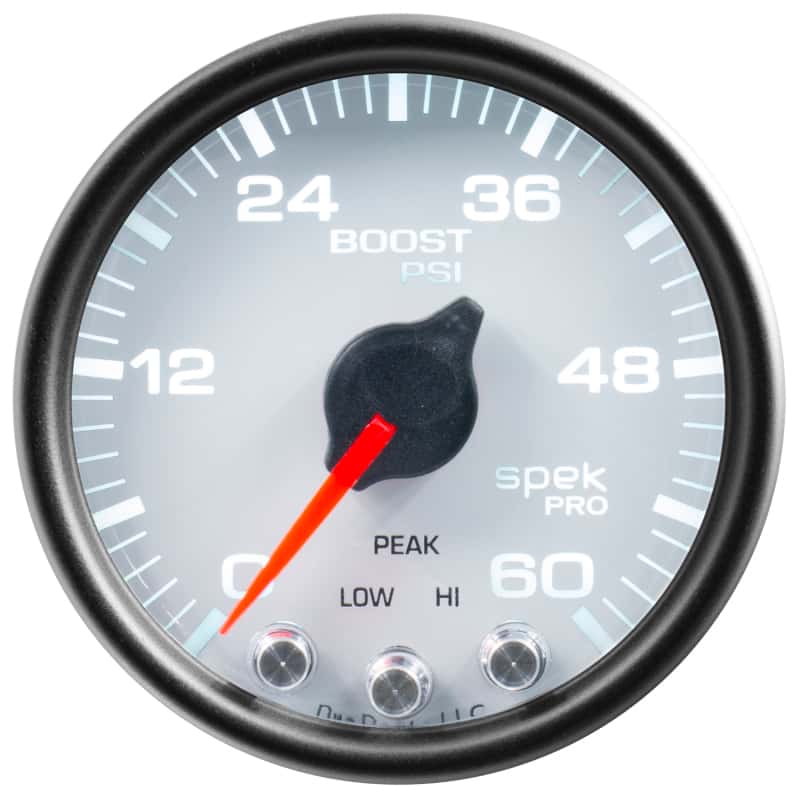 AutoMeter — Autometer Spek-Pro Gauge Boost 2 1/16in 60psi Stepper Motor W/Peak & Warn Wht/Blk
GA 2" BST 60 WCB SPK - view 4
