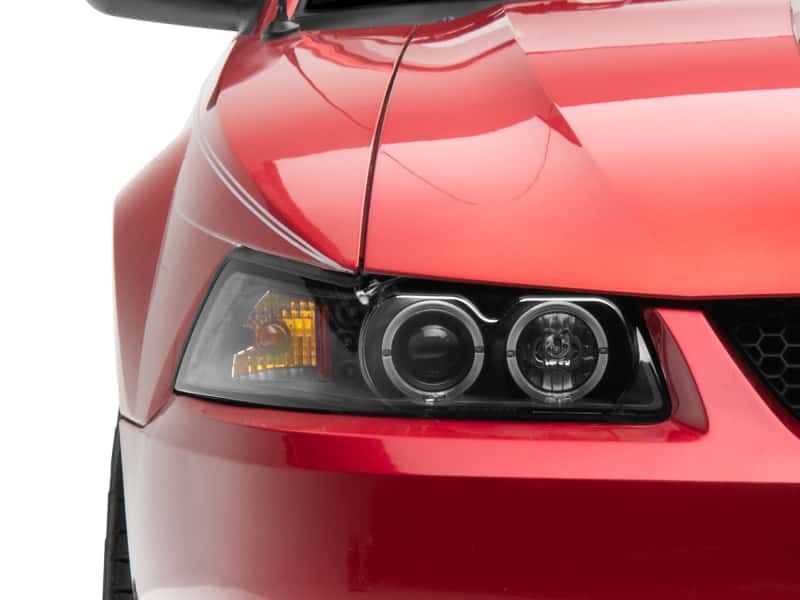 Raxiom — Raxiom 99-04 Ford Mustang Dual LED Halo Projector Headlights- Black Housing (Clear Lens)
Headlights - view 10