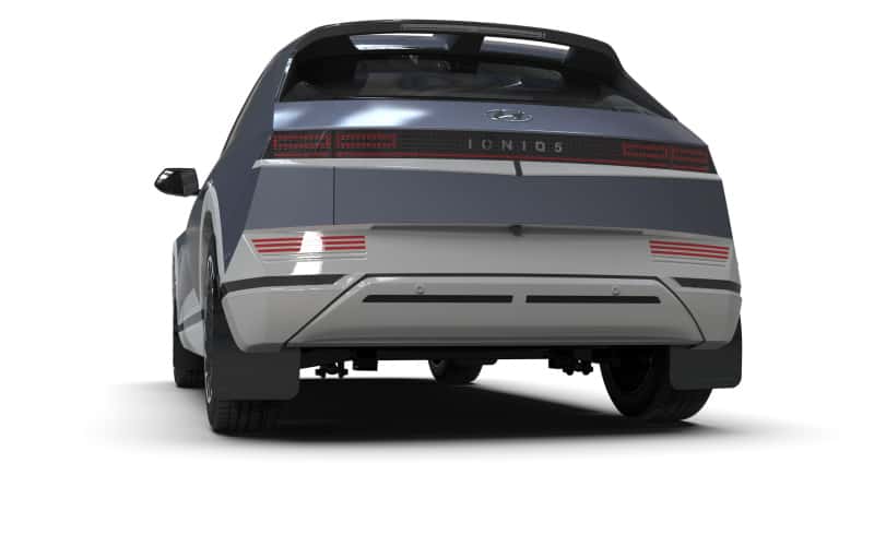 Rally Armor — Rally Armor 22-24 Hyundai Ioniq 5 Black Mud Flap w/Silver Logo
Mud Flap - view 3