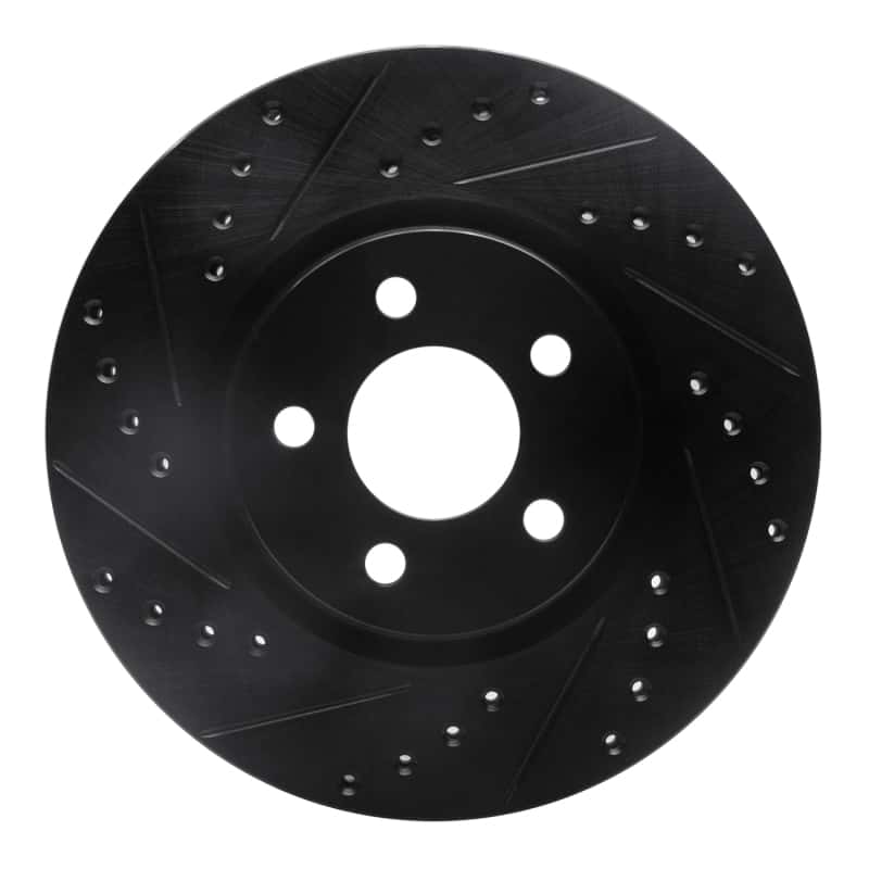 R1 Concepts — R1 03-09 Chrysler PT Cruiser Front Left Drilled & Slotted Black Brake Rotor
R1 Brake Rotor Drill - view 1