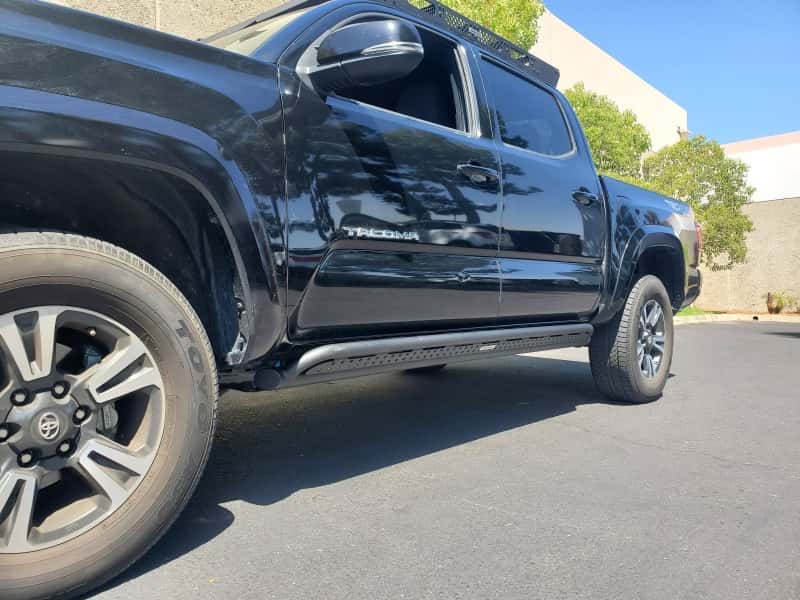 Go Rhino — Go Rhino 18-23 Toyota Tacoma 4Door Frame Mount Sliders - Textured Black
Frame Mount Sliders - view 1