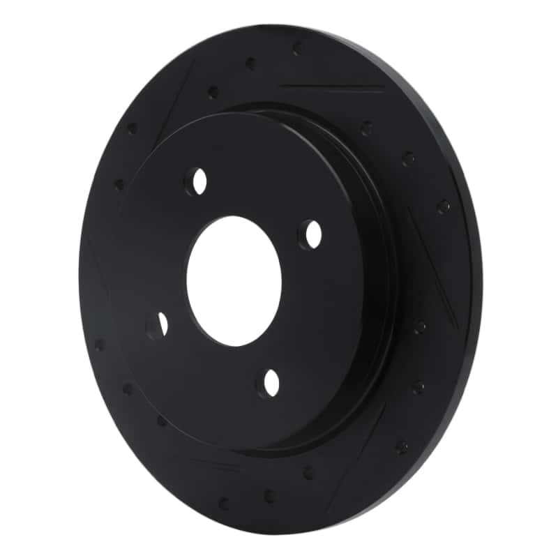 R1 Concepts — R1 01-19 Ford Fiesta (USA/Canada) Rear Left Drilled & Slotted Black Brake Rotor
R1 Brake Rotor Drill - view 2