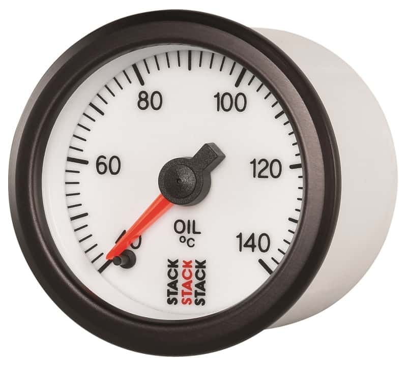 AutoMeter — Autometer Stack 52mm 40-140 Deg C 1/8in NPTF Male Pro Stepper Motor Oil Temp Gauge - White
Ga OT ProStpr W 140C - view 2