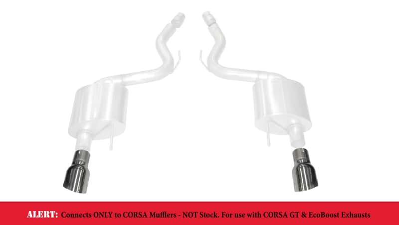 CORSA Performance — Corsa 2015-2025 Ford Mustang GT 3.0in Inlet / 4.5in Outlet Polished Tip Kit (For Corsa Exhaust Only)
Exhaust - view 2