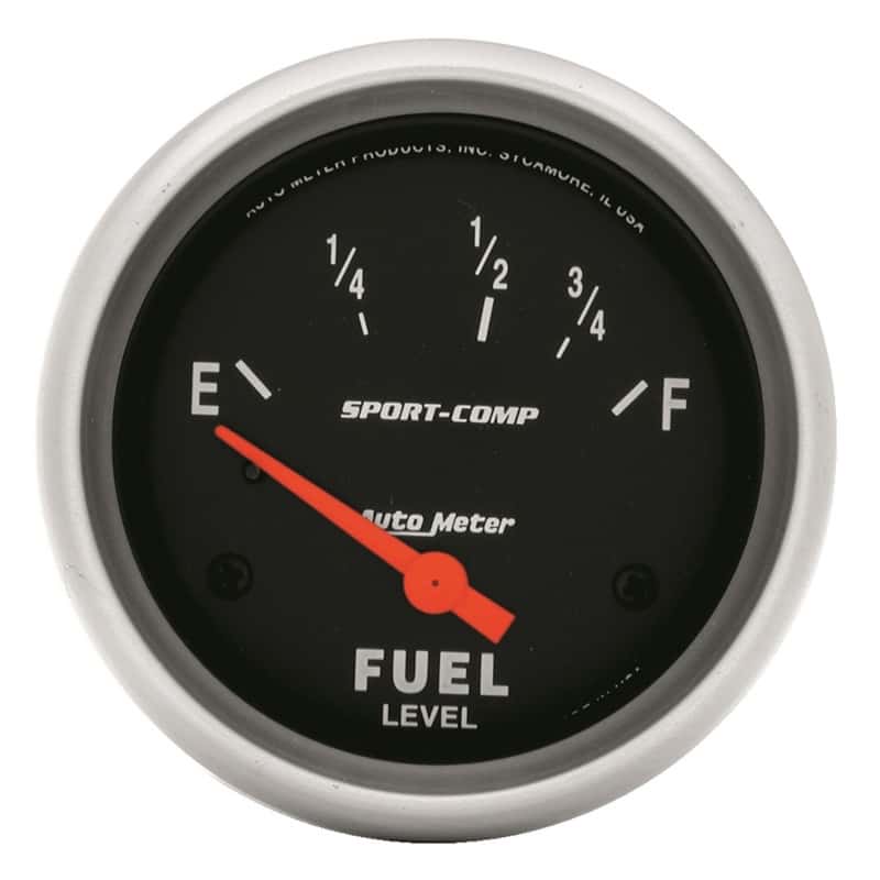 AutoMeter — Autometer Sport-Comp 2 5/8in 73ohm-10ohm Fuel Level Gauge
2-5/8" FUEL LEVEL, 7 - view 2