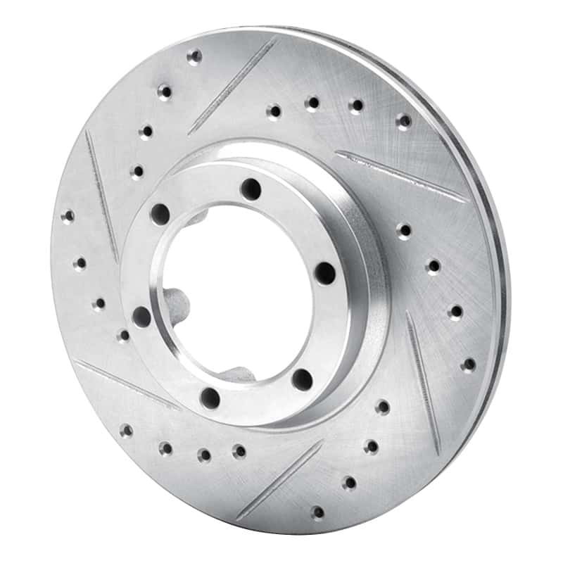 R1 Concepts — R1 81-87 Dodge Ram 50 Front Left Drilled & Slotted Silver Brake Rotor
R1 Brake Rotor Drill - view 2