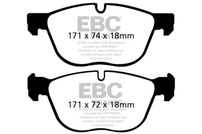 EBC — EBC 07-10 BMW X5 3.0 Redstuff Front Brake Pads
Disc Brake Pad - view 1