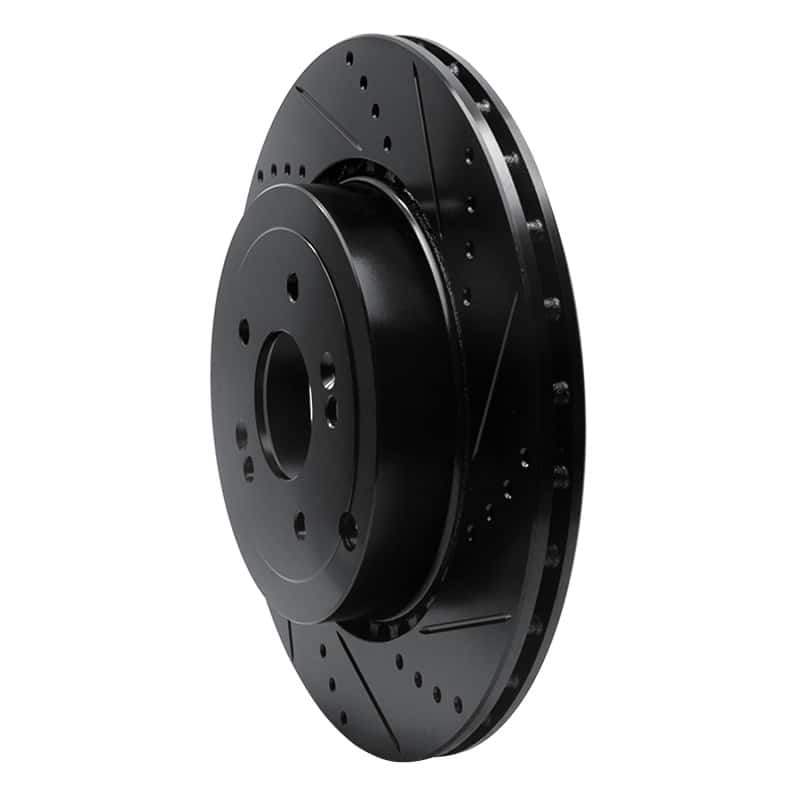 R1 Concepts — R1 18-25 Genesis G70 Rear Right Drilled & Slotted Black Brake Rotor
R1 Brake Rotor Drill - view 2