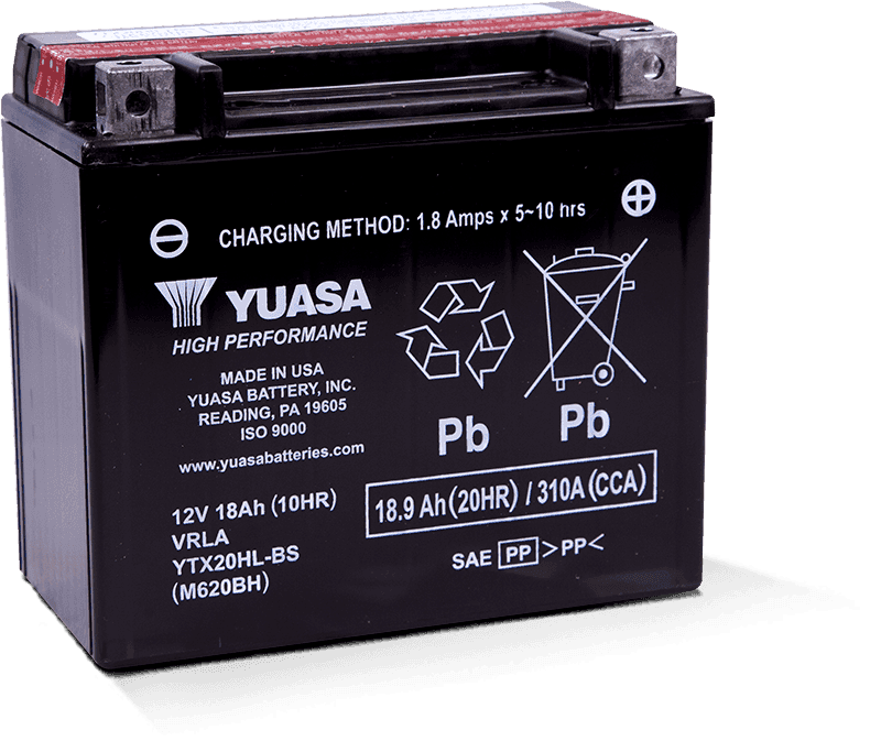 Yuasa Battery — Yuasa YTX20HL-BS High Performance AGM Battery w/Bottle - view 2