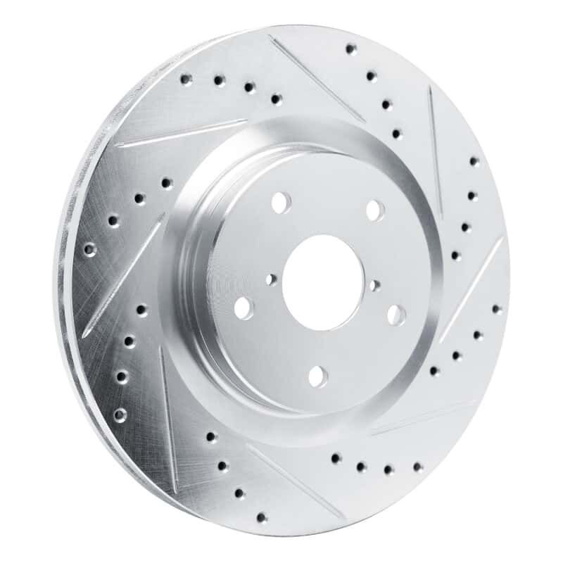 R1 Concepts — R1 2020-2025 Subaru Impreza Front Right Drilled & Slotted Silver Brake Rotor
R1 Brake Rotor Drill - view 2