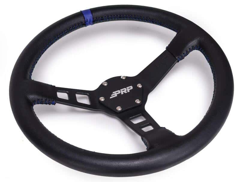 PRP Seats — PRP Deep Dish Leather Steering Wheel- Blue - view 4