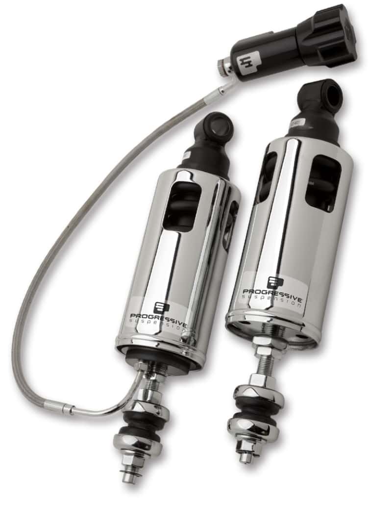 Progressive — Progressive 00-17 Harley-Davidson Softail 422 Series Shocks w/RAP - Chrome - view 1