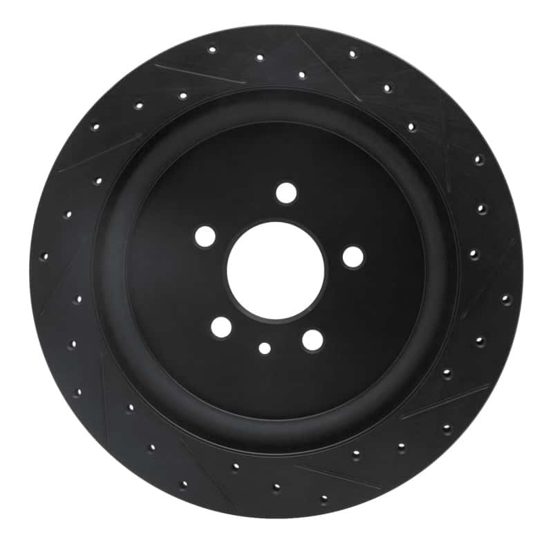 R1 Concepts — R1 13-14 Ford Mustang Rear Left Drilled & Slotted Black Brake Rotor
R1 Brake Rotor Drill - view 5