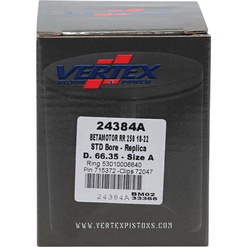 Vertex Pistons — Vertex Piston 18-24 Beta RR 2T 250 250cc Cast Replica Piston Kit - view 4