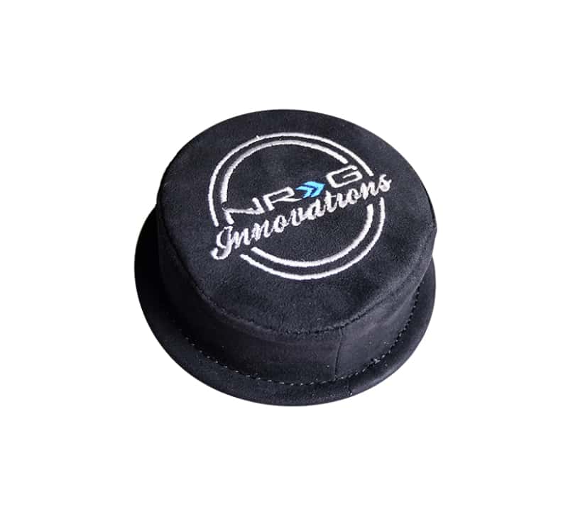 NRG — NRG Reinforced Steering Wheel (380mm) Nascar/ Alcantara 3 Spoke w/ NRG Logo/ Removable Crushed Pad - view 4