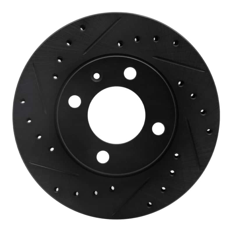 R1 Concepts — R1 80-08 Audi 4000 Front Left Drilled & Slotted Black Brake Rotor
R1 Brake Rotor Drill - view 1