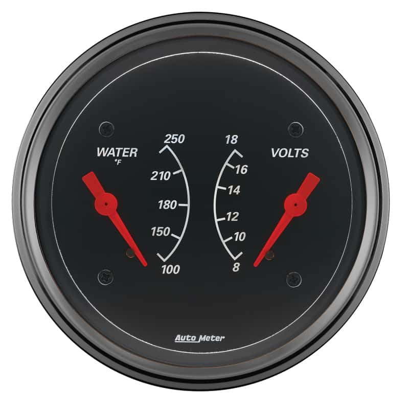 AutoMeter — AutoMeter Gauge Dual Wtmp & Volt 3-3/8in. 250 Deg. F & 18V Elec Designer Black
GA 3.4" WTMP/VOLT DB - view 4