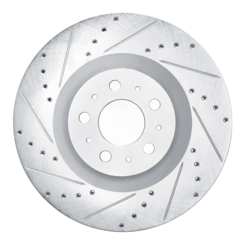 R1 Concepts — R1 20-25 Tesla Model Y Front Left Drilled & Slotted Silver Brake Rotor
R1 Brake Rotor Drill - view 1