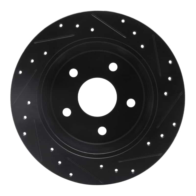 R1 Concepts — R1 99-04 Jeep Grand Cherokee Rear Left Drilled & Slotted Black Brake Rotor
R1 Brake Rotor Drill - view 5