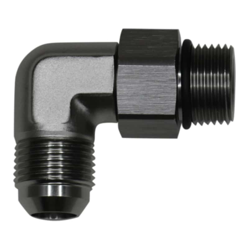 DeatschWerks — DeatschWerks 10AN ORB Male Swivel to 10AN Male Flare 90-Degree Fitting - Anodized Titanium
Lines & Fittings - view 1