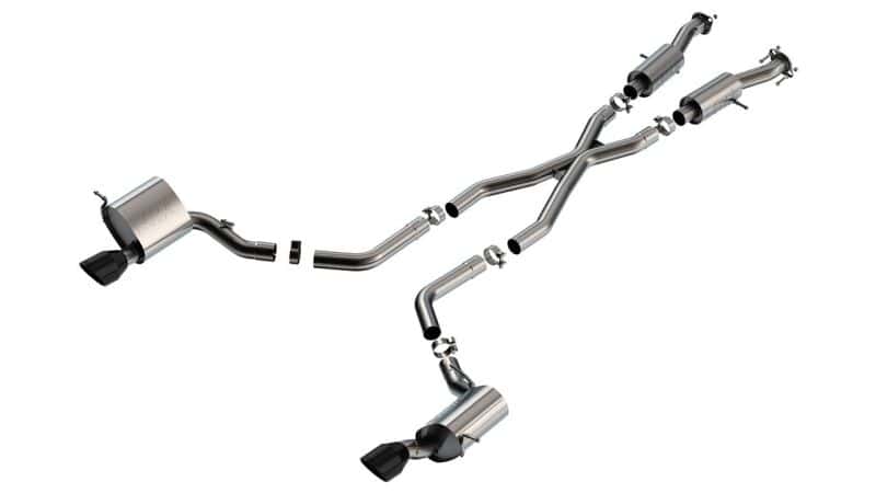 Borla — Borla 15-21 Jeep Grand Cherokee SRT 6.4L V8 AWD S-Type Cat-Back Exhaust System - Black Tips T-304SS
Cat-Back System - view 1