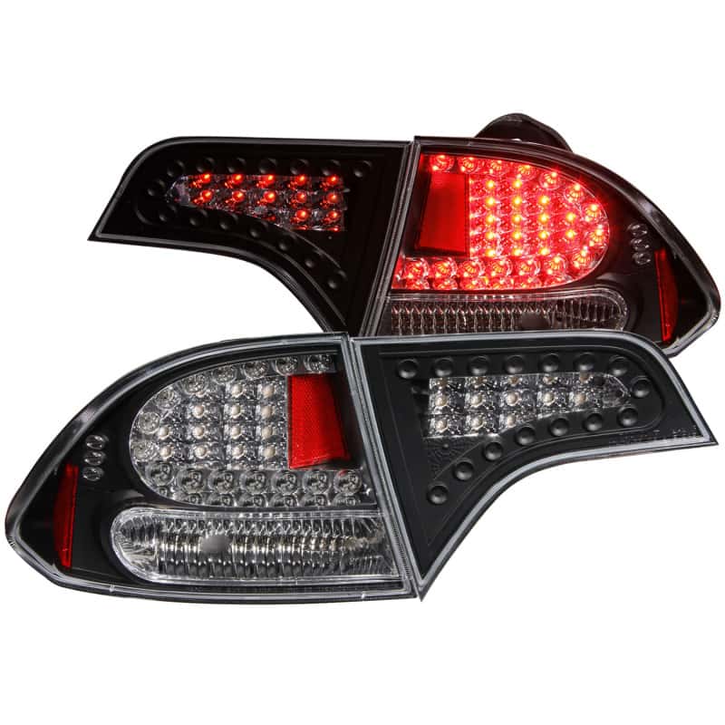 ANZO — ANZO 2006-2011 Honda Civic LED Taillights Black - view 1