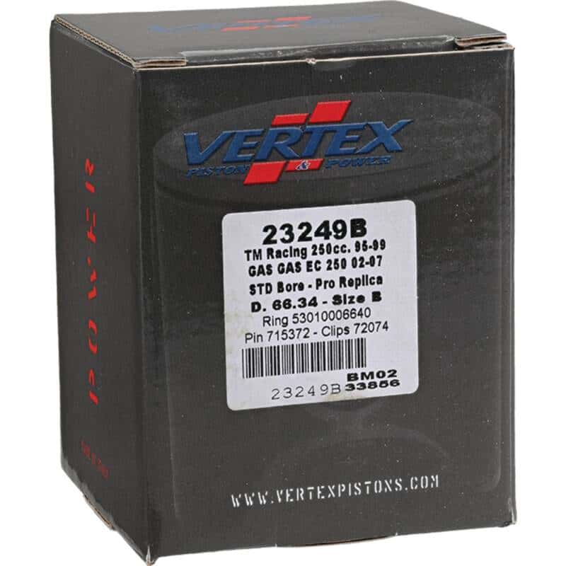 Vertex Pistons — Vertex Piston 02-15 Gas-Gas EC 250 250cc Cast Replica Piston Kit - view 5