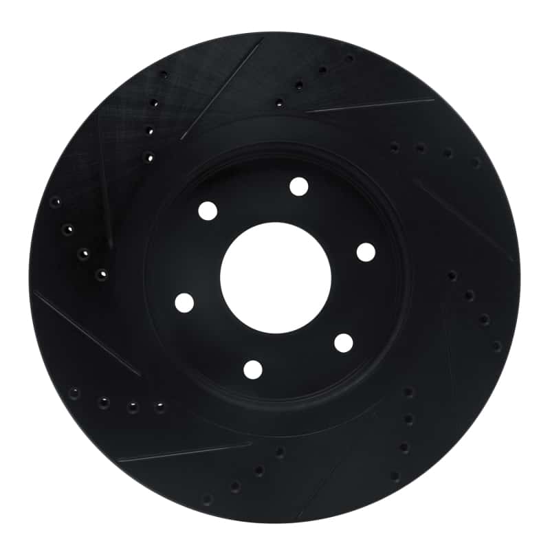 R1 Concepts — R1 05-07 Infiniti QX56 Front Right Drilled & Slotted Black Brake Rotor
R1 Brake Rotor Drill - view 5