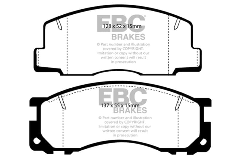 EBC — EBC 90-93 Toyota Previa Rear Drums Ultimax2 Front Brake Pads
Disc Brake Pad - view 1
