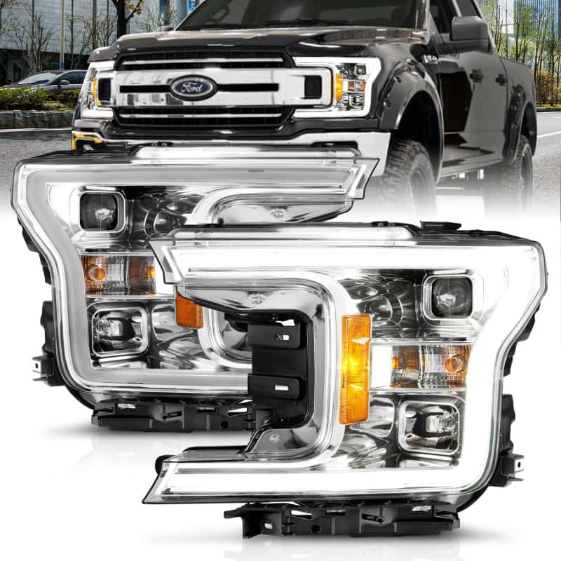 ANZO — ANZO 18-19 Ford F-150 Projector Headlights w/Plank Style Switchback Chrome w/Amber
Projector Headlights
Head Light Set - view 3