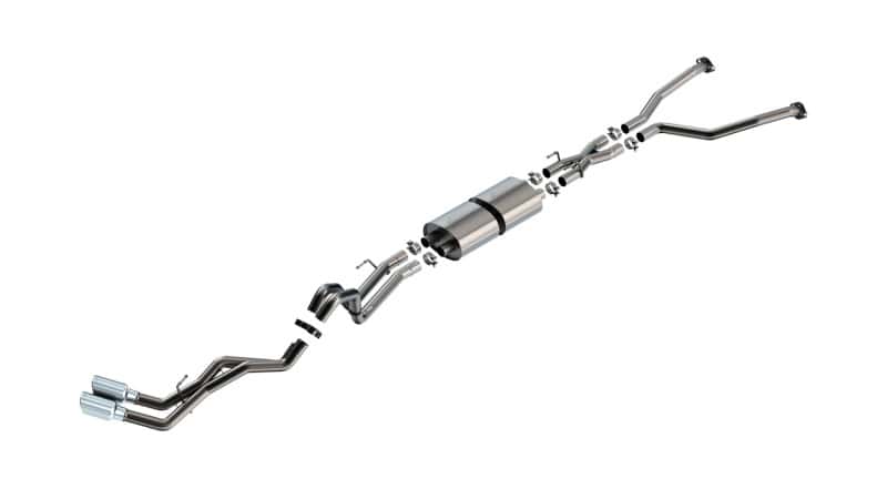 Borla — Borla 22-24 Toyota Tundra 3.4L V6 (Inc. Hyb.) Ext. Cab/STD Bed/145.7in WB ATAK Cat-Back - Chrome
Cat-Back System - view 3