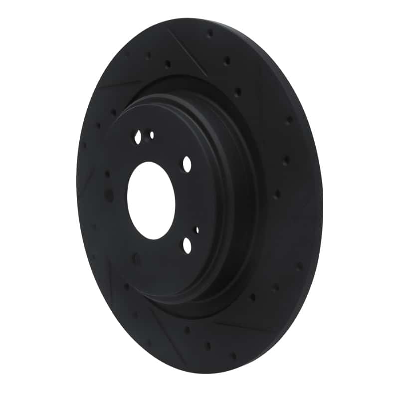 R1 Concepts — R1 17-20 Acura MDX Rear Right Drilled & Slotted Black Brake Rotor
R1 Brake Rotor Drill - view 2