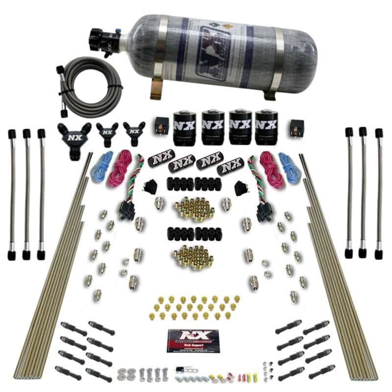 Nitrous Express — Nitrous Express 8 Cyl Dry Direct Port Dual Stage 4 Solenoids Nitrous Kit (200-600HP) w/Comp Bottle
Injection System Kit
N2OSys - view 1