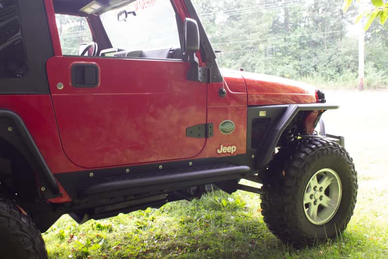 Fishbone Offroad — Fishbone Offroad 97-06 Jeep Wrangler TJ Steel Rock Slider - Black Textured Powdercoat - view 10