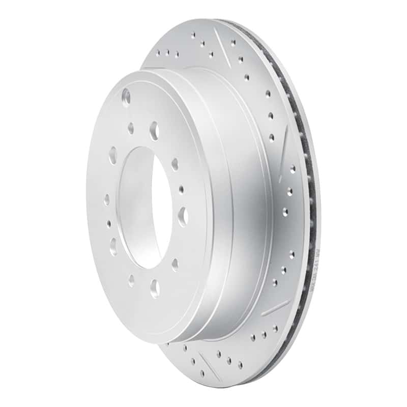 R1 Concepts — R1 07-22 Lexus Lx570 Rear Right Drilled & Slotted Geo-Carbon Rotor - view 2