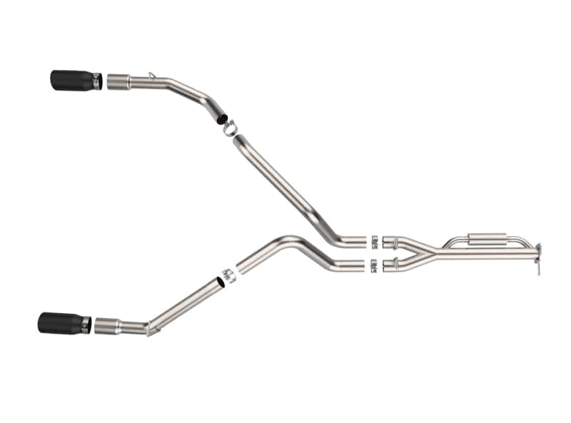 aFe — aFe 21-24 Ford F-150 Vulcan Series 3 IN to 3-1/2 IN Stainless Steel Cat-Back Exhaust System - Black
Cat-Back Exhaust - view 3