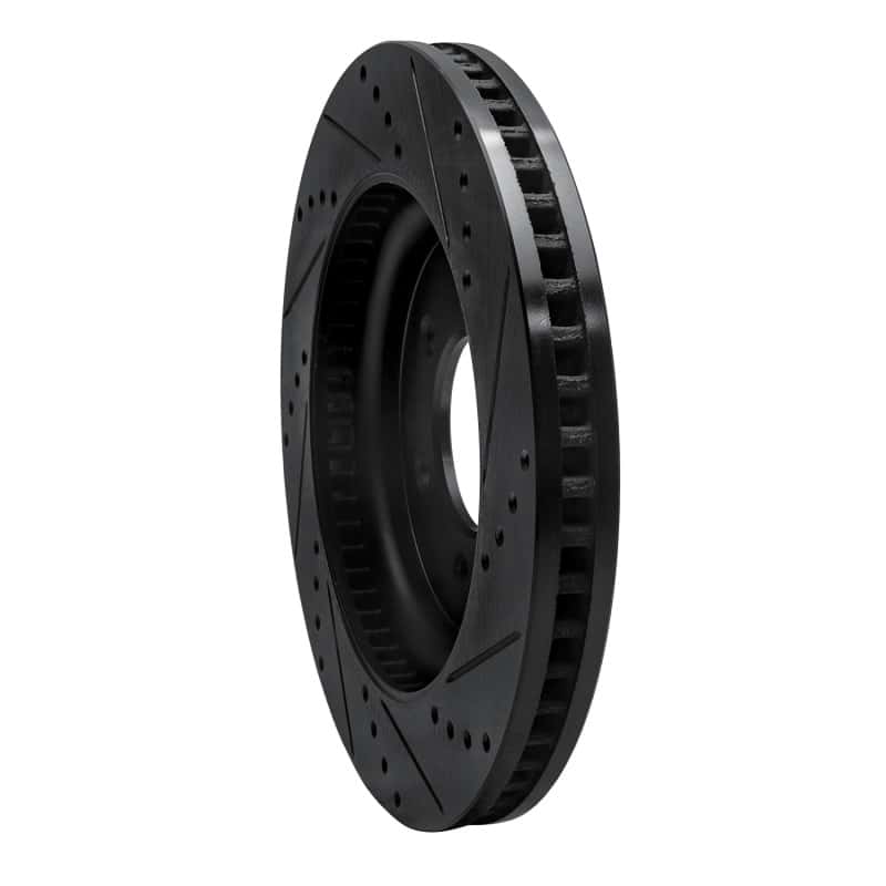R1 Concepts — R1 2021-2025 Ford Bronco Front Left Drilled & Slotted Black Brake Rotor
Disc Brake Rotor - view 4