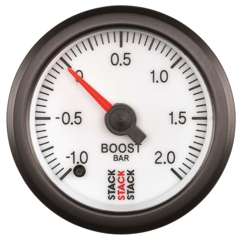 AutoMeter — Autometer Stack 52mm -1 to +2 Bar (Incl T-Fitting) Pro Stepper Motor Boost Pressure Gauge - White
Ga Bst PrStpr W 2Bar - view 1