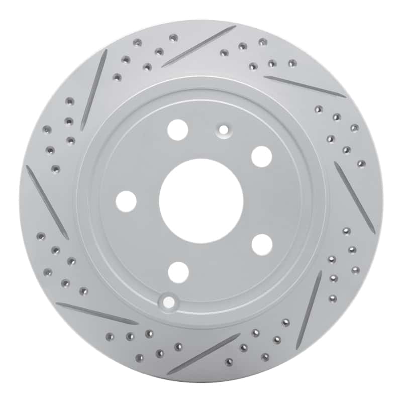 R1 Concepts — R1 10-17 Chevrolet Equinox Rear Left Drilled & Slotted Geo-Carbon Rotor - view 1