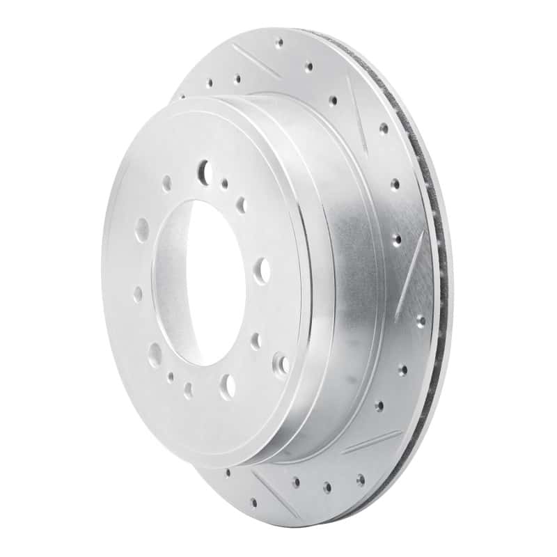 R1 Concepts — R1 17-21 Toyota Land Cruiser Rear Right Drilled & Slotted Silver Brake Rotor
R1 Brake Rotor Drill - view 2