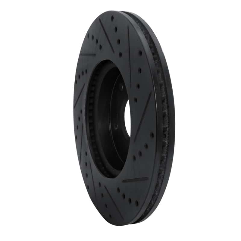 R1 Concepts — R1 2013-2025 Acura Integra Front Left Drilled & Slotted Black Brake Rotor
R1 Brake Rotor Drill - view 4