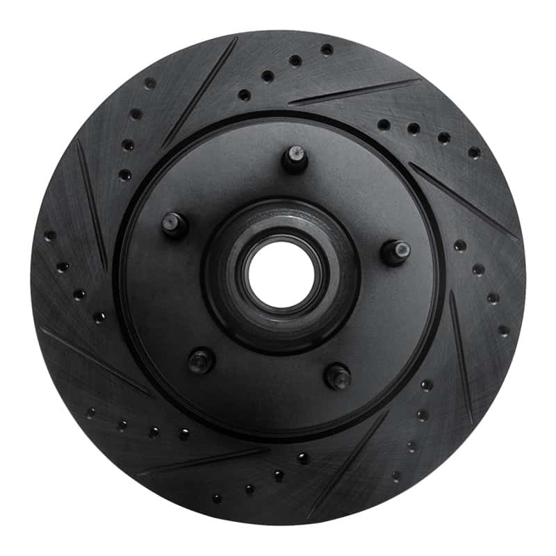 R1 Concepts — R1 97-99 Ford F-150 RWD Front Left Drilled & Slotted Black Brake Rotor
R1 Brake Rotor Drill - view 1
