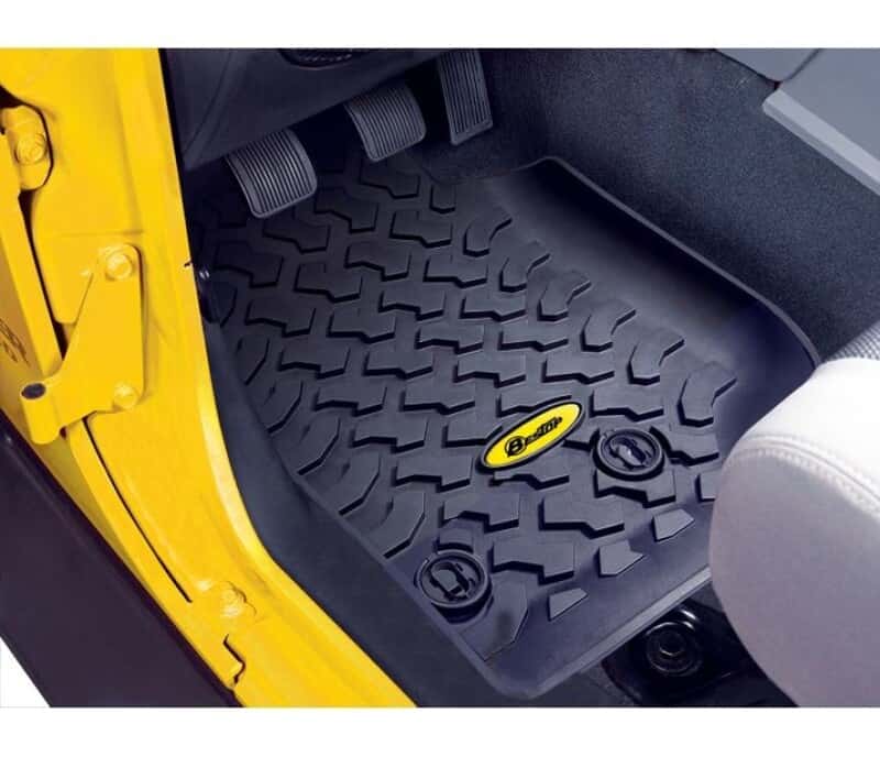 Bestop — Bestop Jeep 14-18 Wrangler JK Front Floor Mats (Black) - view 1