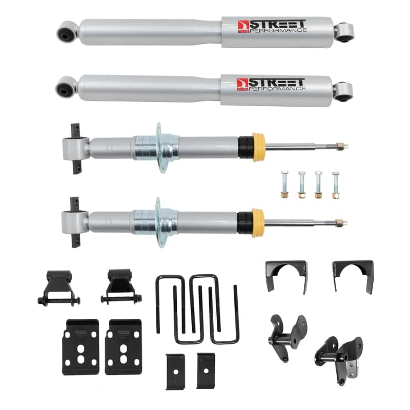 Belltech — Belltech 2021+ Ford F-150 4WD 1in to 3.5in Front 5.5in Rear Lowering Kit
LOWERING KIT - view 1