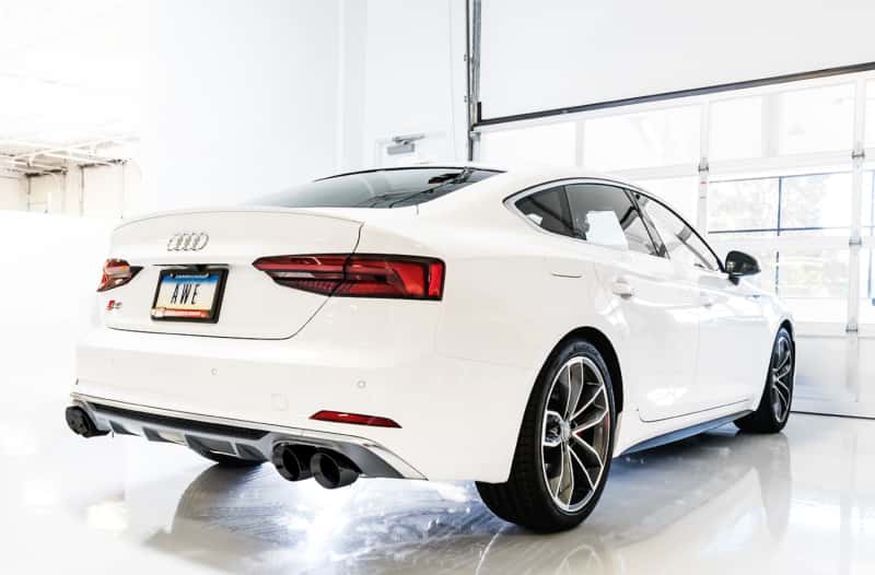 AWE Tuning — AWE Tuning Audi B9 S4 Track Edition Exhaust - Non-Resonated (Black 102mm Tips)
Track Exhaust - view 5