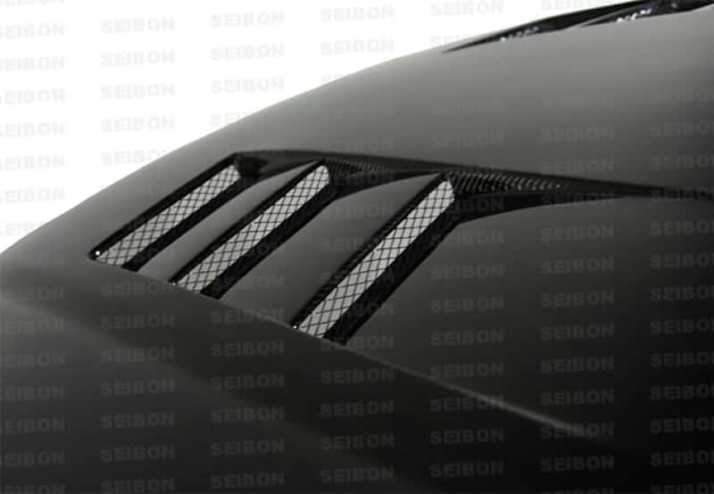 Seibon — Seibon 99-00 Honda Civic (EM1/EJ6/7/8/EK9) TS-Style Carbon Fiber Hood - view 3