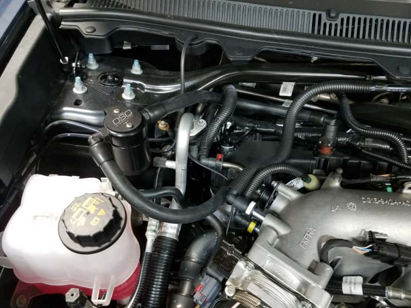 J&L — J&L 10-19 Ford Flex EcoBoost V6 Passenger Side Oil Separator 3.0 - Black Anodized
Oil Separator - view 2